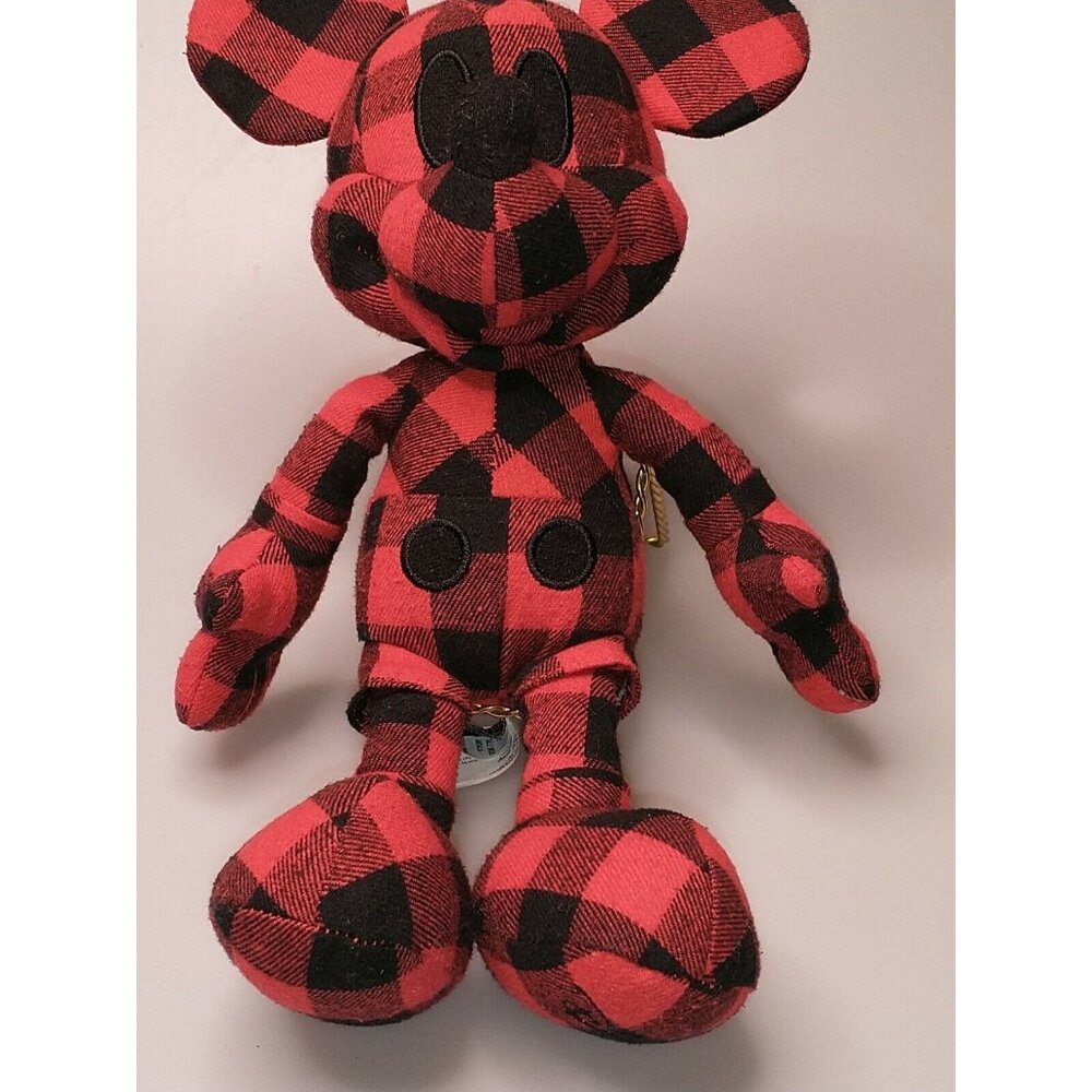 Disney Mickey Mouse X AE American Eagle Special Edition Plush Doll Red Plaid